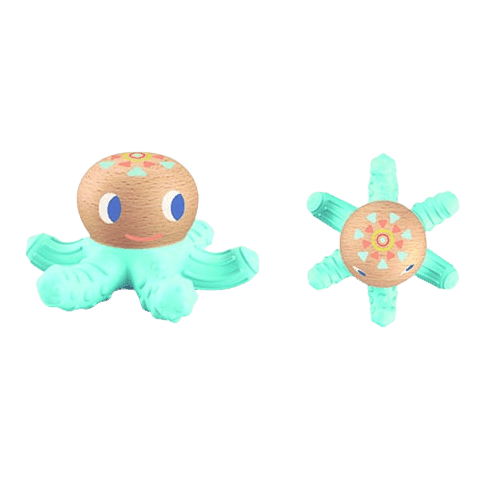 Babysquidi - OCTOPUS Wood and Silicone Teether