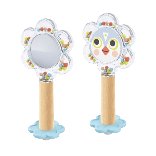BabyFlower - Rattle with Mirror