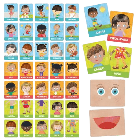 Flashcards Emoções e Ações - Montessori