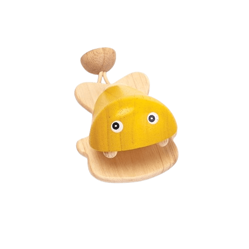 Wooden Fish Castanets (YELLOW)