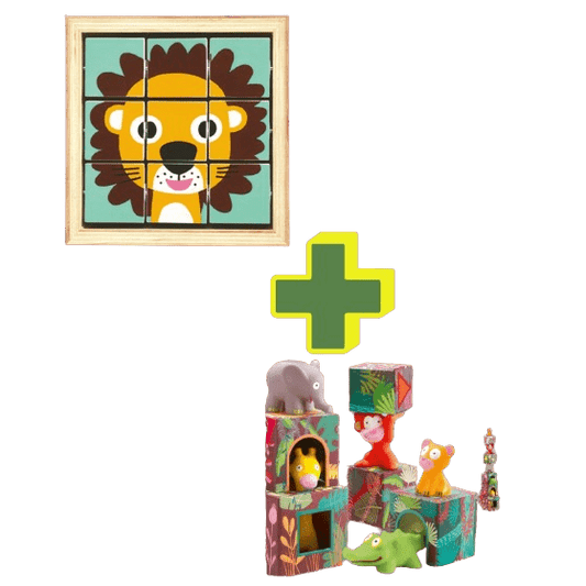 Conjunto Puzzle + Empilhar