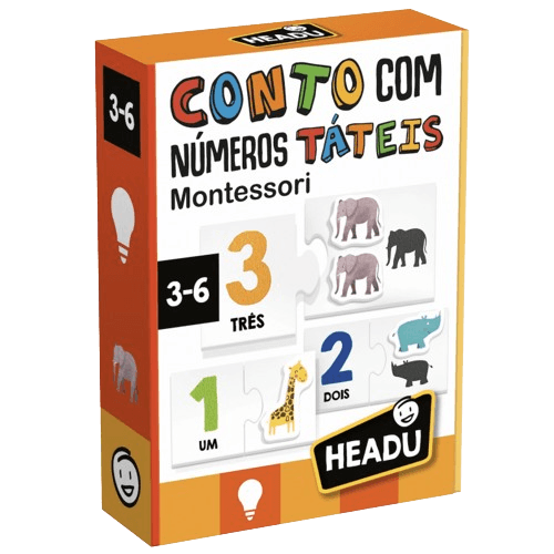 Conto com Números Táteis - Montessori